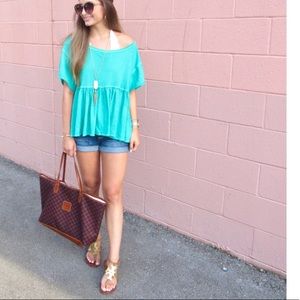 SALE! Free People Peplum Tee, NWT